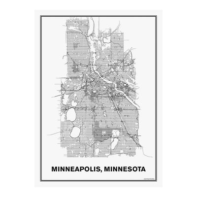 Street Map of Minneapolis, Minnesota Jigsaw Puzzle