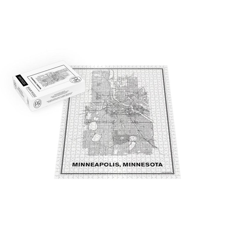 Street Map of Minneapolis, Minnesota Jigsaw Puzzle