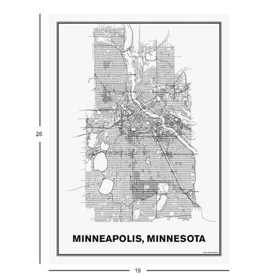 Street Map of Minneapolis, Minnesota Jigsaw Puzzle