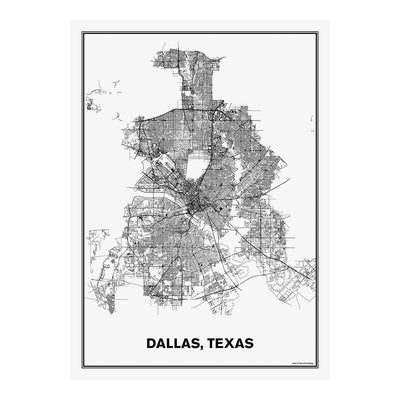 Street Map of Dallas, Texas Jigsaw Puzzle