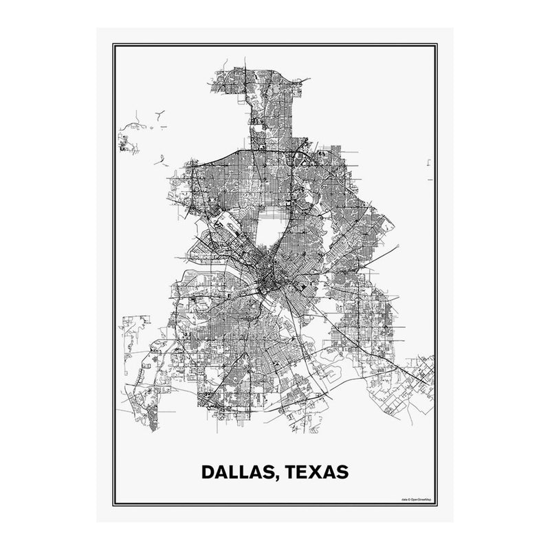 Street Map of Dallas, Texas Jigsaw Puzzle