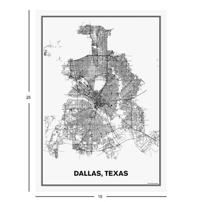 Street Map of Dallas, Texas Jigsaw Puzzle