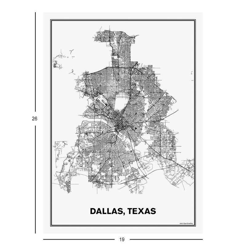 Street Map of Dallas, Texas Jigsaw Puzzle