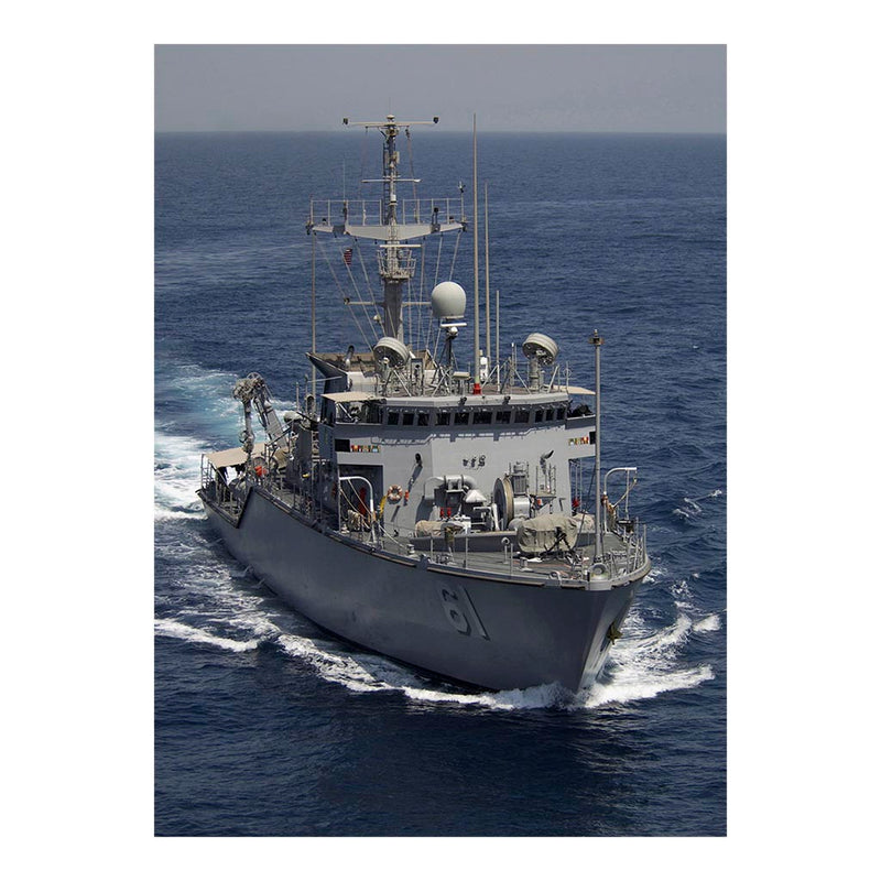 Coastal Minehunter USS Raven (MHC 61) At Sea Jigsaw Puzzle