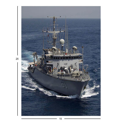 Coastal Minehunter USS Raven (MHC 61) At Sea Jigsaw Puzzle