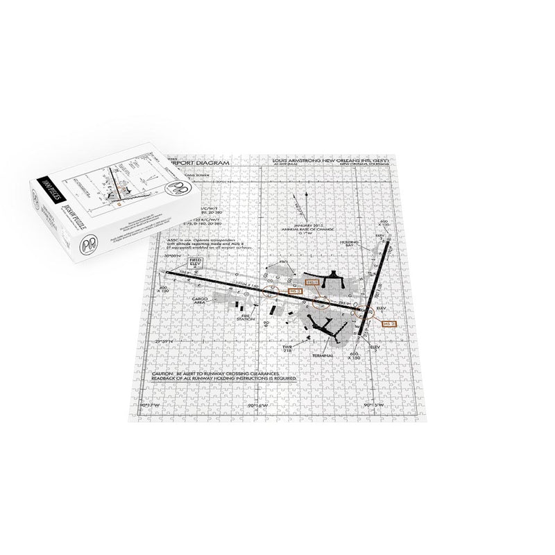 Louis Armstrong New Orleans International Airport Diagram Jigsaw Puzzle