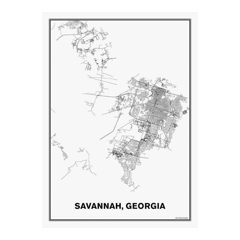 Street Map of Savannah, Georgia Jigsaw Puzzle
