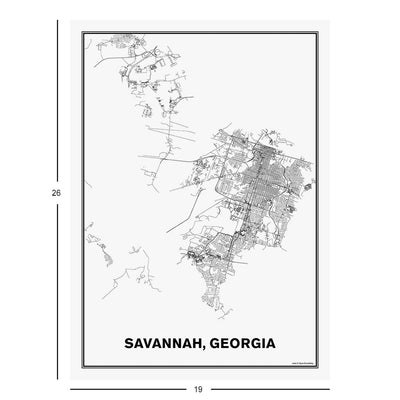 Street Map of Savannah, Georgia Jigsaw Puzzle