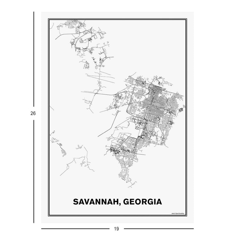 Street Map of Savannah, Georgia Jigsaw Puzzle