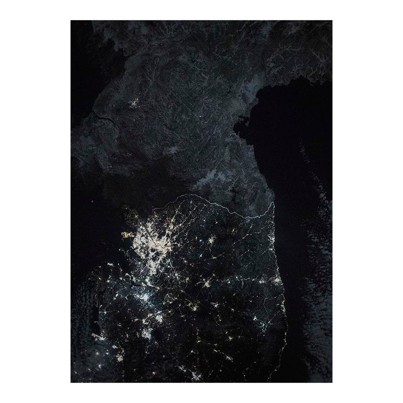 ISS Photograph of The Korean Peninsula at Night Jigsaw Puzzle