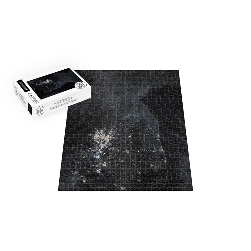 ISS Photograph of The Korean Peninsula at Night Jigsaw Puzzle