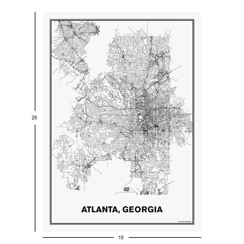 Street Map of Atlanta, Georgia Jigsaw Puzzle