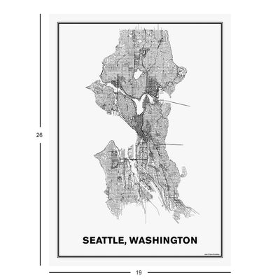 Street Map of Seattle, Washington Jigsaw Puzzle