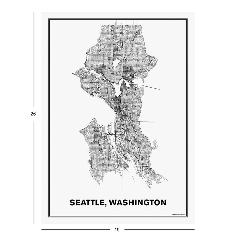 Street Map of Seattle, Washington Jigsaw Puzzle