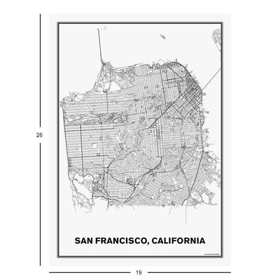 Street Map of San Francisco, California Jigsaw Puzzle