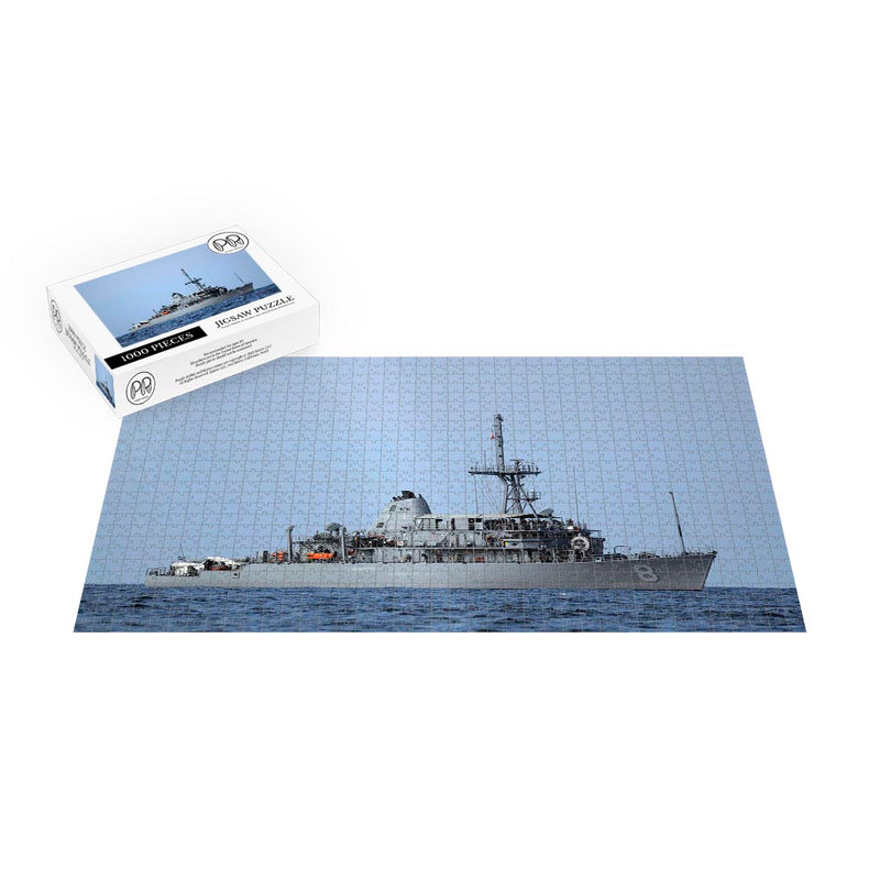 Mine Countermeasures Ship USS Scout (MCM 8) In The Strait of Hormuz Jigsaw Puzzle