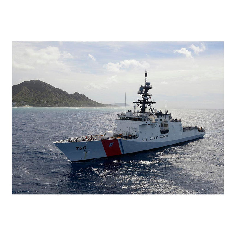Coast Guard Cutter Kimball (WMSL 756) Transits Past Diamond Head, Oahu, Hawaii Jigsaw Puzzle