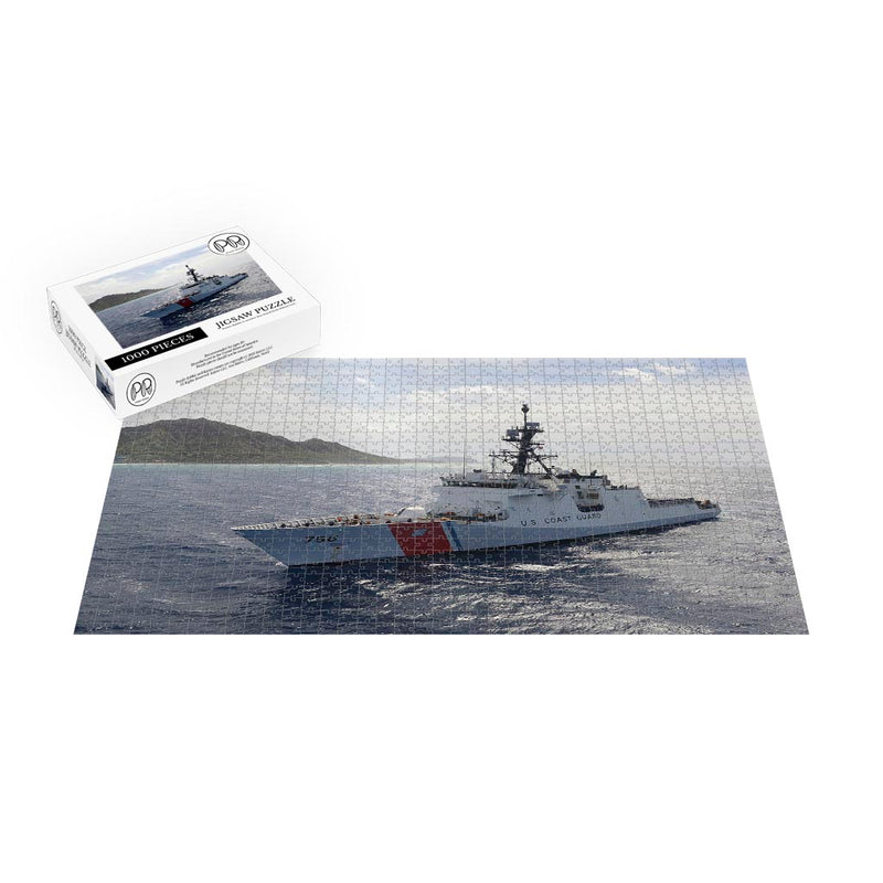 Coast Guard Cutter Kimball (WMSL 756) Transits Past Diamond Head, Oahu, Hawaii Jigsaw Puzzle