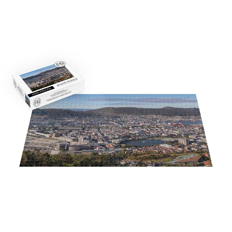 View of Bergen from Mount Floyen, Norway Jigsaw Puzzle