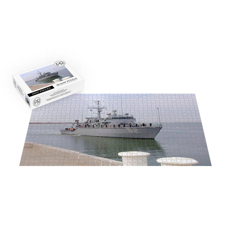 Coastal Minehunter USS Shrike (MHC 62) Returns To Homeport Of Ingleside, TX Jigsaw Puzzle