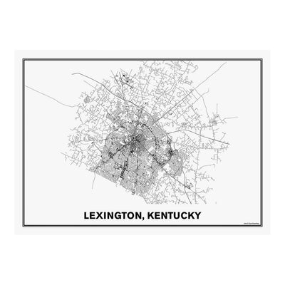 Street Map of Lexington, Kentucky Jigsaw Puzzle