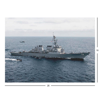 Guided-missile Destroyer USS Porter (DDG 78) Underway In The Atlantic Ocean Jigsaw Puzzle