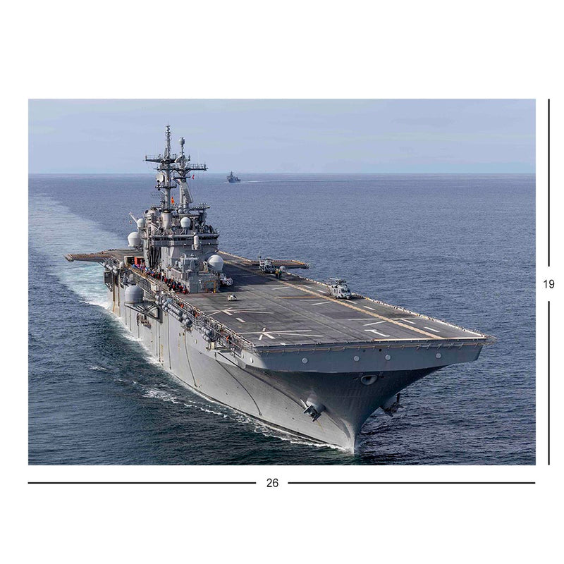 Assault Ship USS Wasp (LHD 1) Fueling At Sea Evolution Jigsaw Puzzle