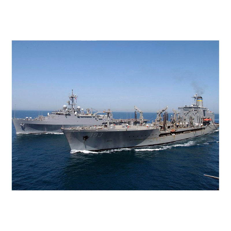 Fleet Replenishment Oiler USNS Walter S. Diehl (T-AO 193) Underway In The Persian Gulf With USS Ponce (LPD15) Jigsaw Puzzle