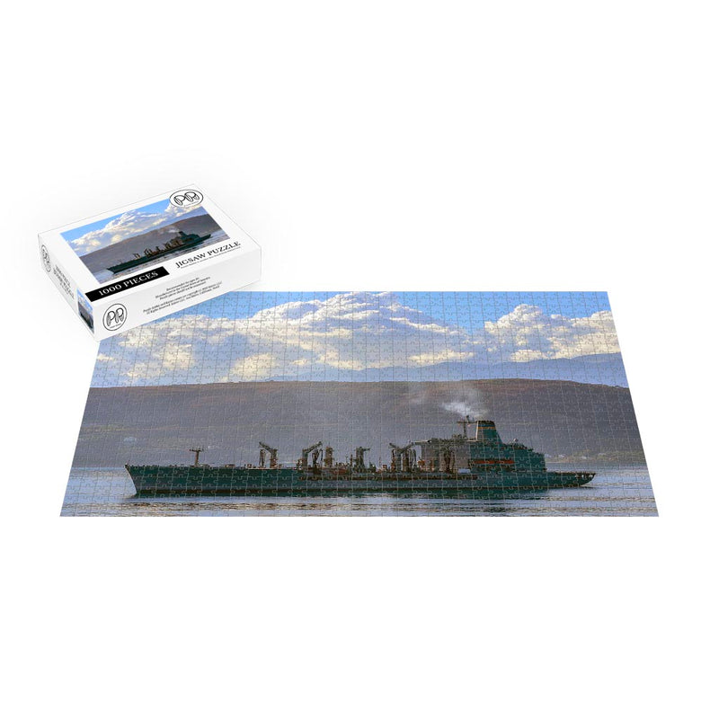 Fleet Replenishment Oiler USNS Leroy Grumman (T-AO 195) Arrives In Souda Bay, Greece Jigsaw Puzzle