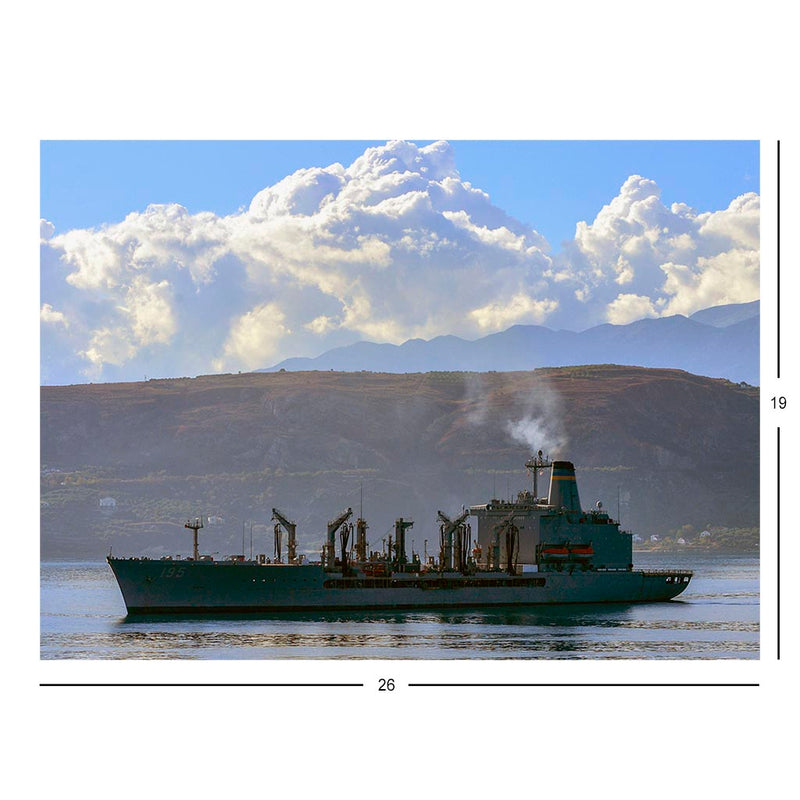 Fleet Replenishment Oiler USNS Leroy Grumman (T-AO 195) Arrives In Souda Bay, Greece Jigsaw Puzzle