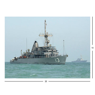 Mine Countermeasures Ship USS Dextrous (MCM 13) In The Arabian Gulf Jigsaw Puzzle
