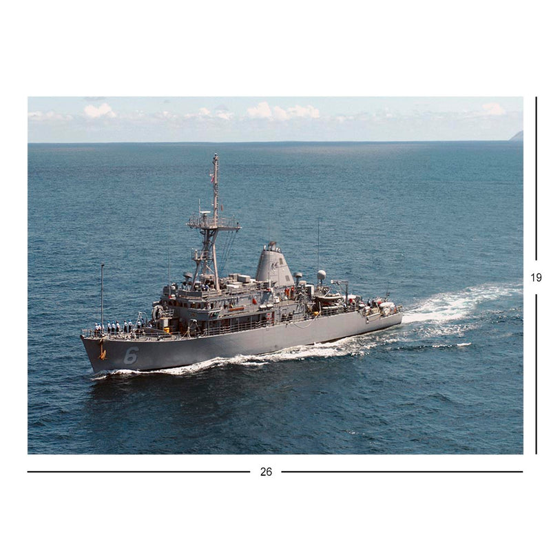 Mine Countermeasures Ship USS USS Devastator (MCM 6) At Sea Off California Coast Jigsaw Puzzle