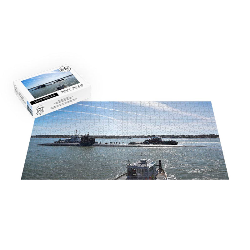 Attack Submarine USS Greeneville (SSN 772) Departs Portsmouth Naval Shipyard Jigsaw Puzzle