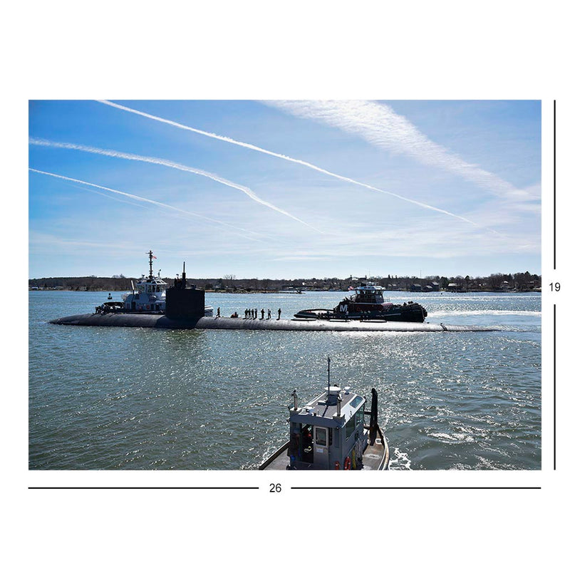 Attack Submarine USS Greeneville (SSN 772) Departs Portsmouth Naval Shipyard Jigsaw Puzzle