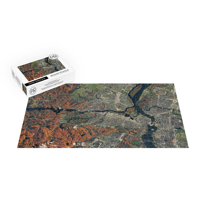 Fall Rhapsody Ottawa ISS Photograph of Ottawa's Fall Rhapsody Jigsaw Puzzle – Puzzle Rabbit