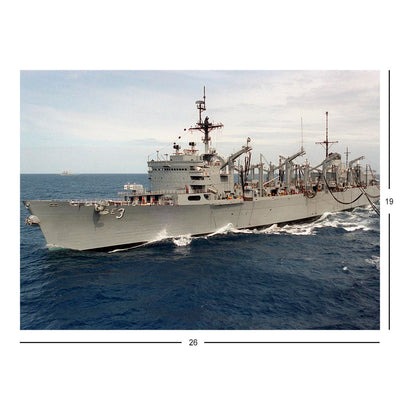 Fast Combat Support Ship USS Seattle (AOE-3) During An Underway Replenishment Jigsaw Puzzle