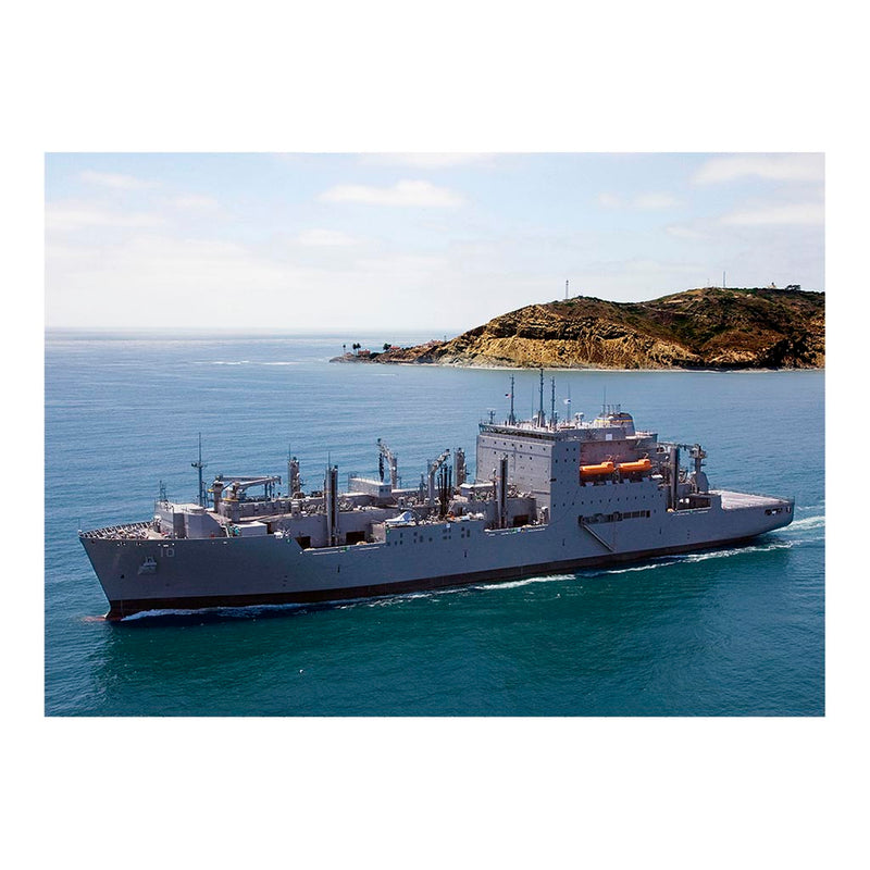 Dry Cargo/Ammunition Ship USNS Charles Drew (T-AKE 10) Sails Past The Point Loma Lighthouse Jigsaw Puzzle