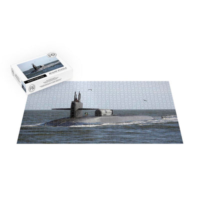 Guided-Missile Submarine USS Georgia (SSGN 729) (Blue) Transits To Naval Submarine Base Kings Bay Jigsaw Puzzle