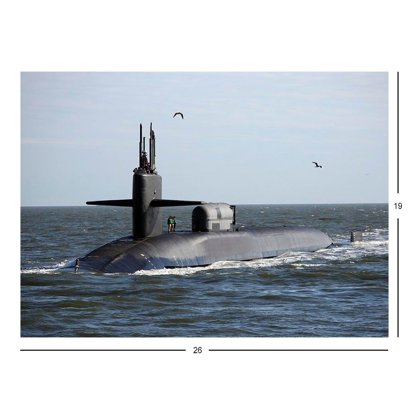 Guided-Missile Submarine USS Georgia (SSGN 729) (Blue) Transits To Naval Submarine Base Kings Bay Jigsaw Puzzle