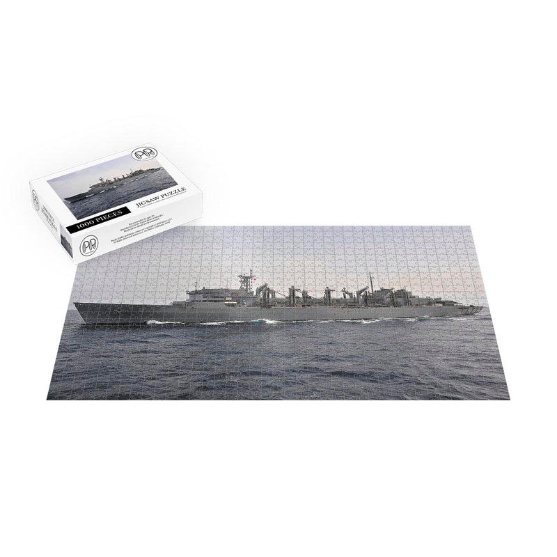 Fast Combat Support Ship USNS Arctic (T-AOE 8) Prepares To Pull Alongside USS Enterprise (CVN 65) Jigsaw Puzzle