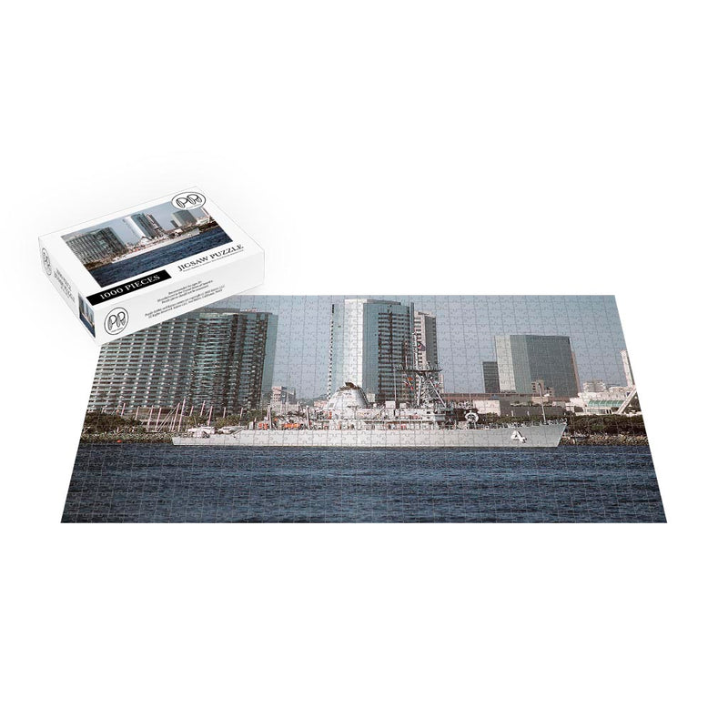 Mine Countermeasures Ship USS Champion (MCM 4) In San Diego Bay Jigsaw Puzzle