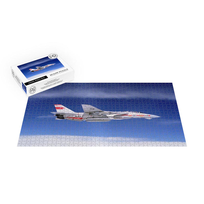 An F-14A Tomcat Aircraft From Fighter Squadron 1 (VF-1) In Flight Jigsaw Puzzle