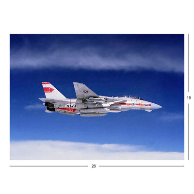 An F-14A Tomcat Aircraft From Fighter Squadron 1 (VF-1) In Flight Jigsaw Puzzle