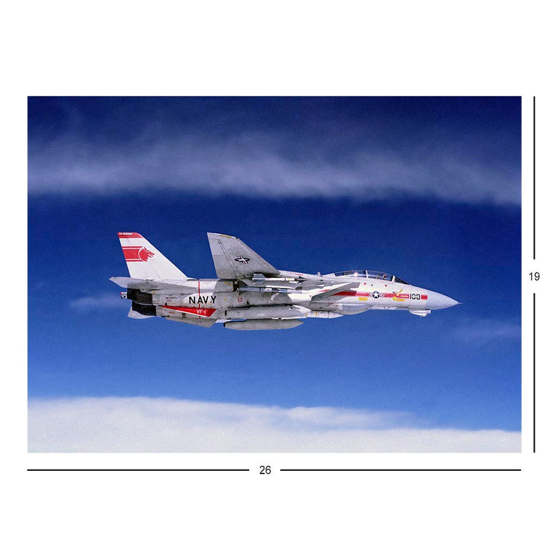 An F-14A Tomcat Aircraft From Fighter Squadron 1 (VF-1) In Flight Jigsaw Puzzle