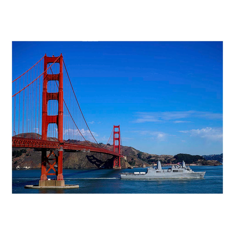 USS Somerset (LPD 25) Transits Underneath The Golden Gate Bridge Jigsaw Puzzle