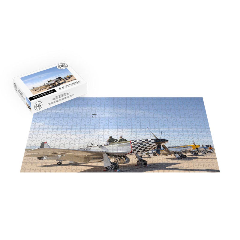 Four P-51 Mustangs At Davis-Monthan Air Force Base, AZ Jigsaw Puzzle