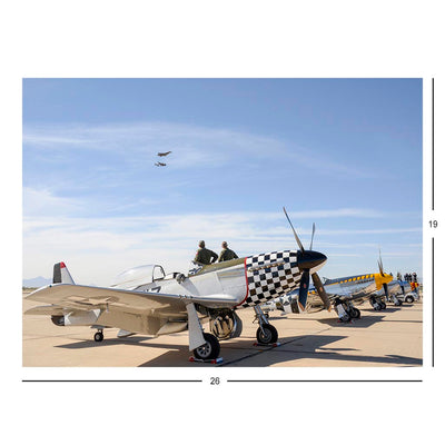 Four P-51 Mustangs At Davis-Monthan Air Force Base, AZ Jigsaw Puzzle