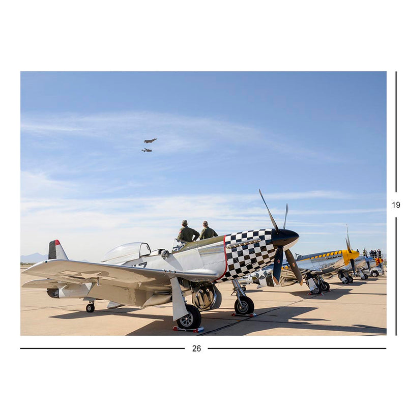 Four P-51 Mustangs At Davis-Monthan Air Force Base, AZ Jigsaw Puzzle