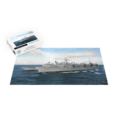 Fast Combat Support Ship USS Detroit (AOE 4) During An Underway Replenishment Jigsaw Puzzle
