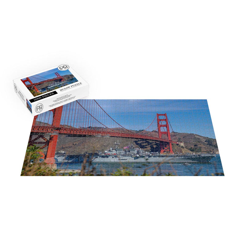 USS Tripoli (LHA 7) Sails During San Francisco Fleet Week (SFFW) 2024 Jigsaw Puzzle